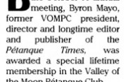 VOMPC LifeTime Award