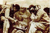 Byron Playing Chess on Iwo Jima after the Battle
